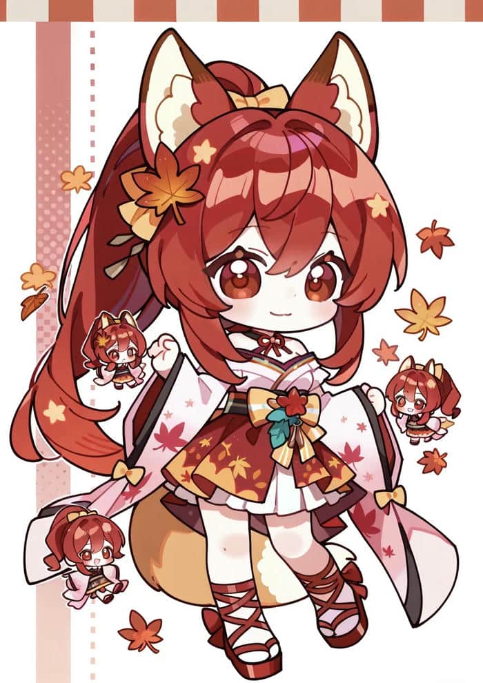 những hình anime nữ chibi cute dịu dàng