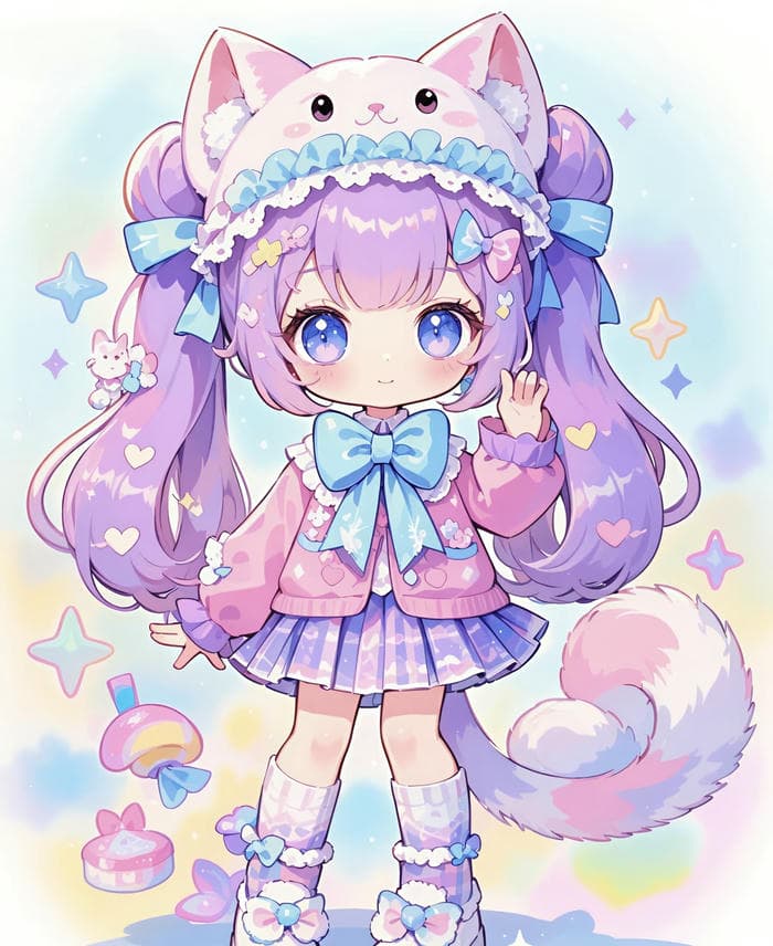 những hình chibi nữ nhỏ nhắn đáng yêu