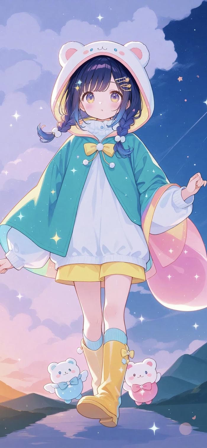 những hình nền chibi dễ thương cho học sinh