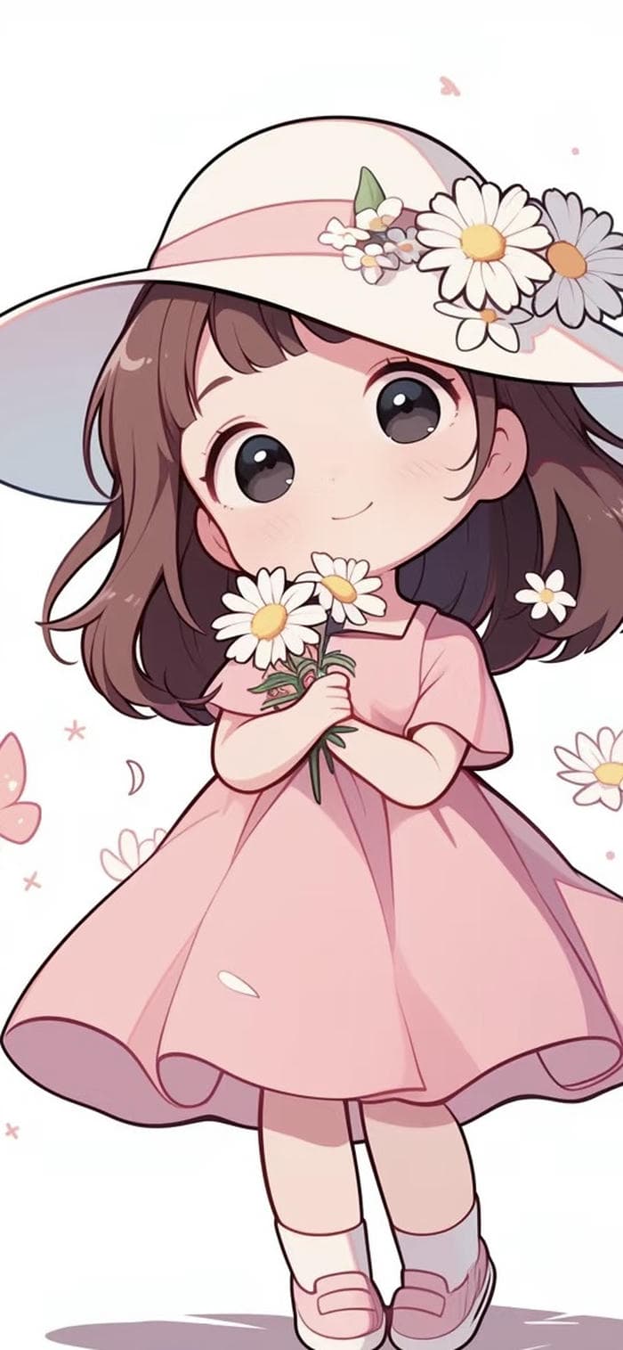 những hình nền chibi màu hồng