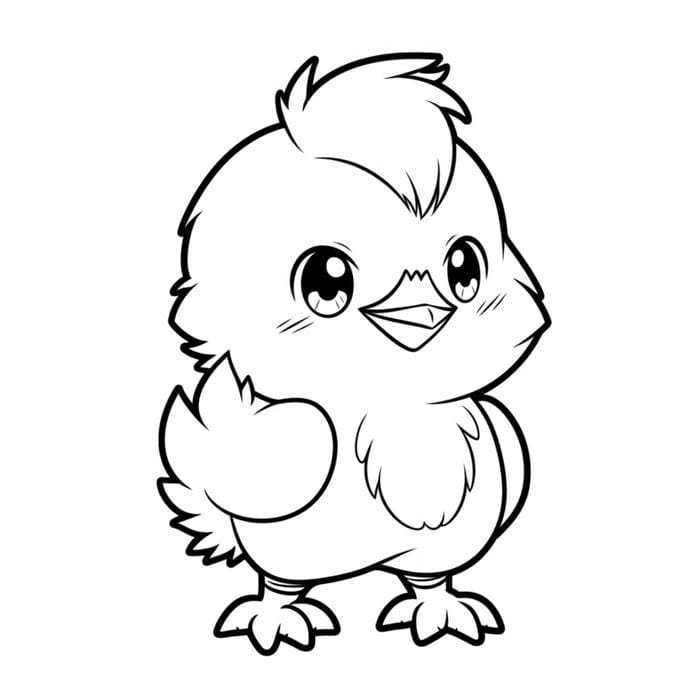 tô màu gà con sinh động vui nhộn