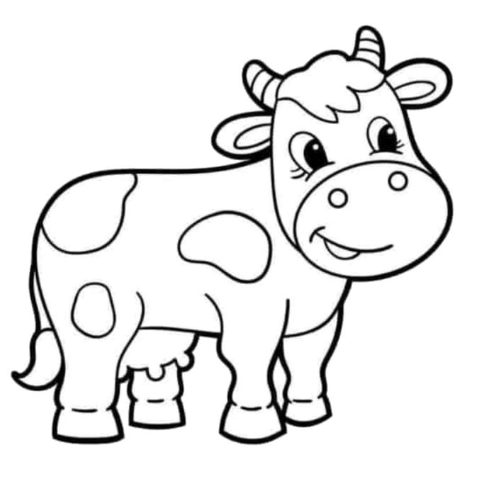 tranh bò dành cho bé học tô