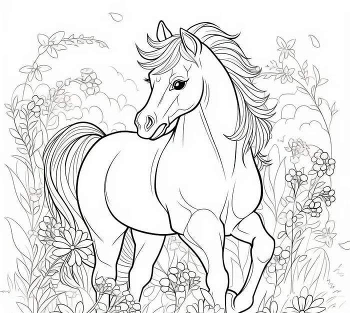 tranh ngựa học tô cơ bản