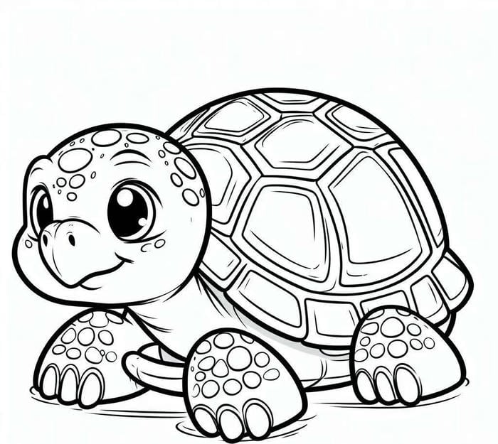 tranh rùa học tô hình cơ bản