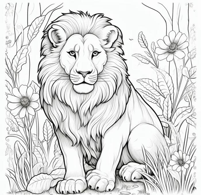 tranh sư tử hỗ trợ rèn kỹ năng tô