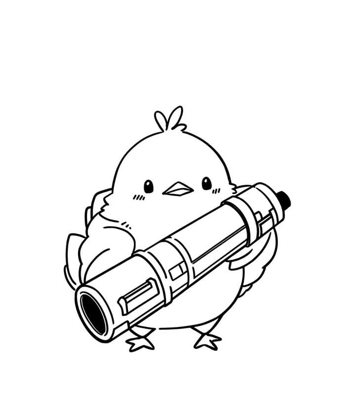 tranh tô màu con gà con vui nhộn