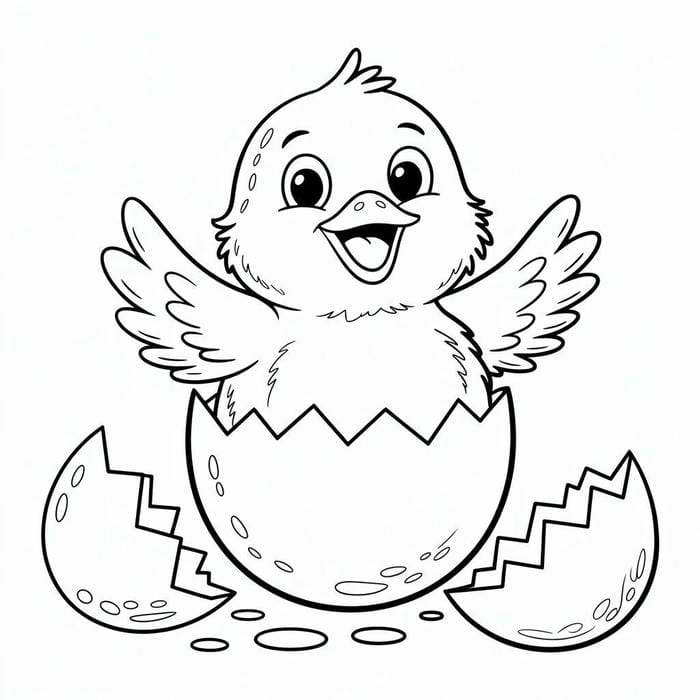 tranh tô màu đàn gà con hình đẹp