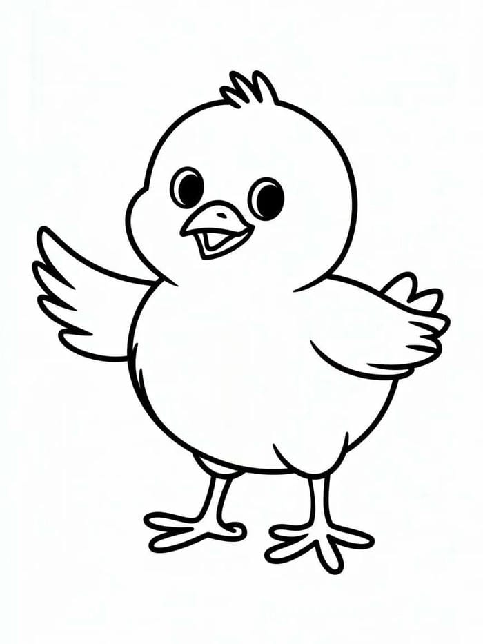 tranh tô màu đàn gà con vui nhộn