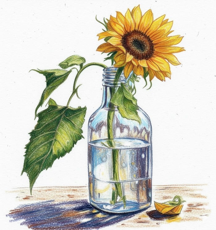 tranh vẽ hoa hướng dương nghệ thuật