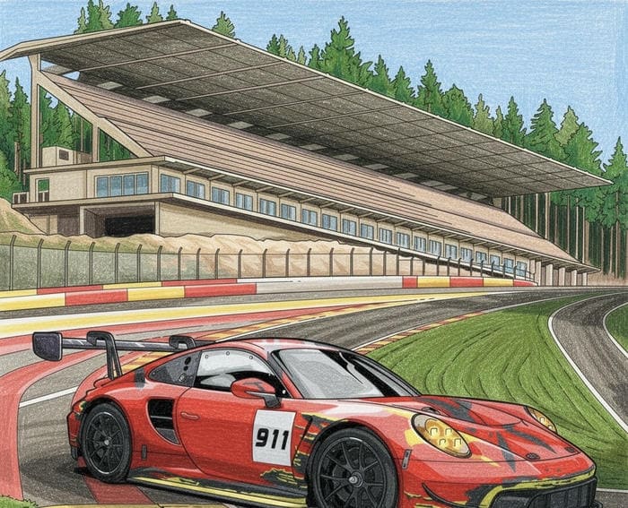 tranh vẽ ô tô đua hiện đại