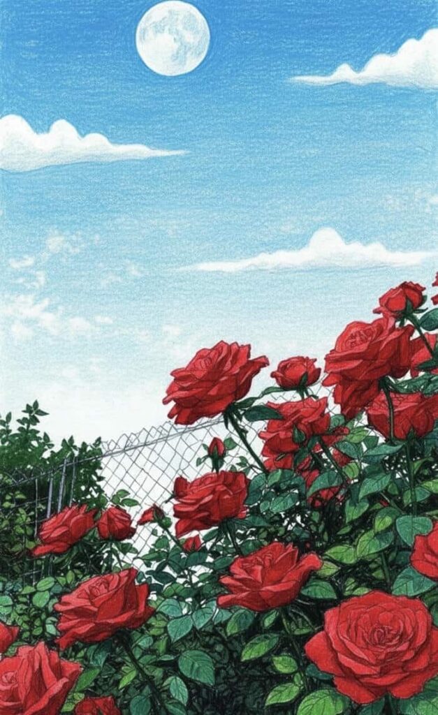 vẽ tranh hoa hồng đẹp mang phong thái tự nhiên