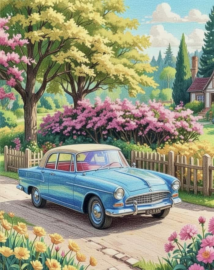 vẽ tranh ô tô cực chất