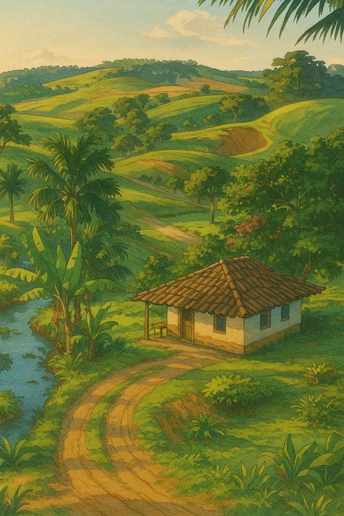 vẽ tranh quê hương đồng quê thanh bình