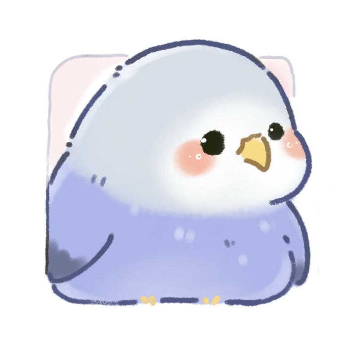 Bức ảnh chim chibi hình dáng chim bé hài hòa