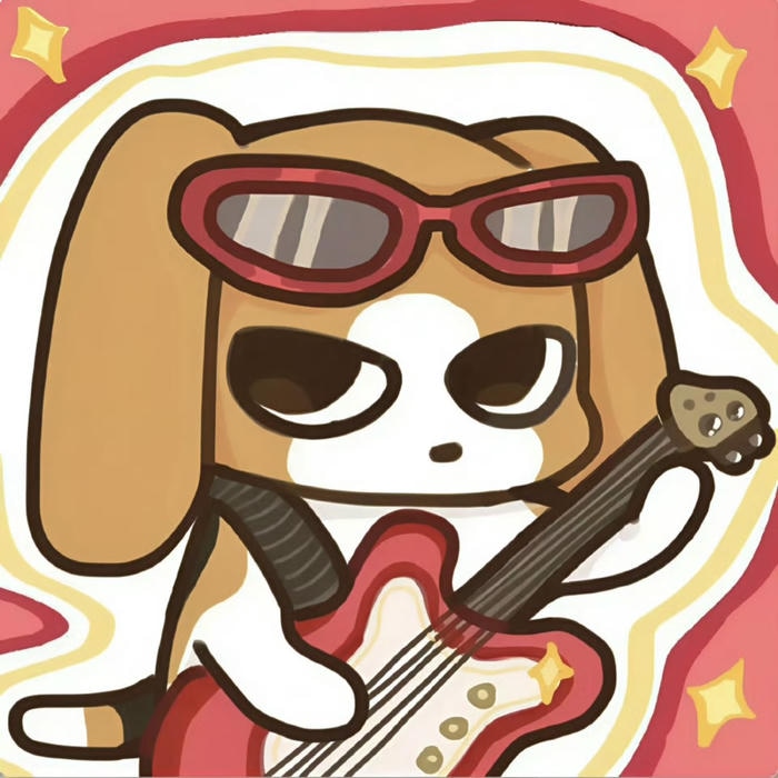 Bức hình cún chibi dùng cho bài đăng online