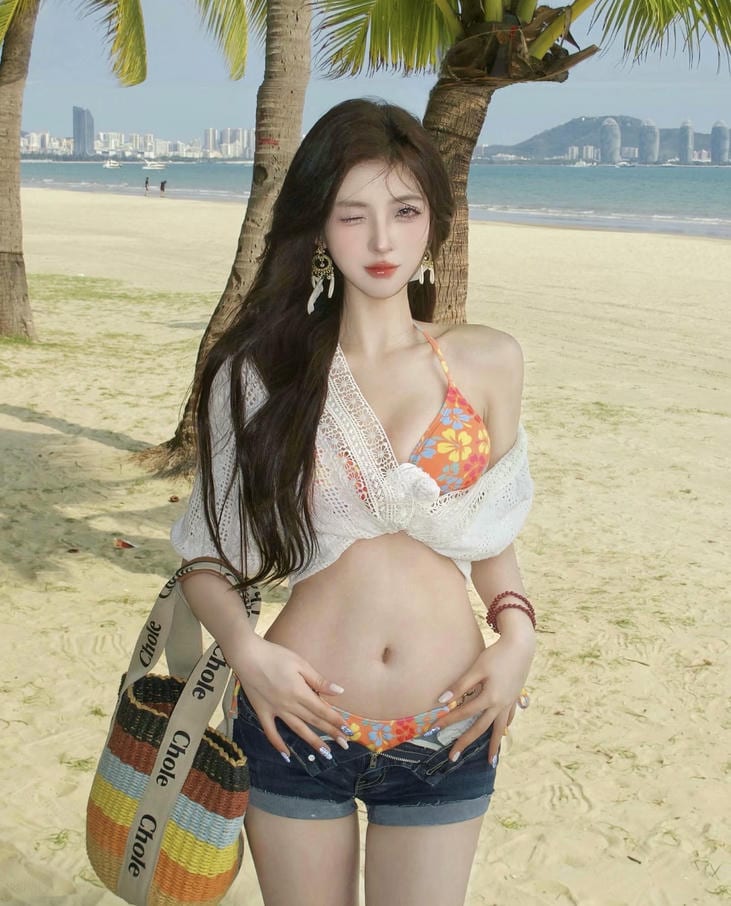 Hot girl Trung Quốc mặc bikini tạo dáng cuốn hút