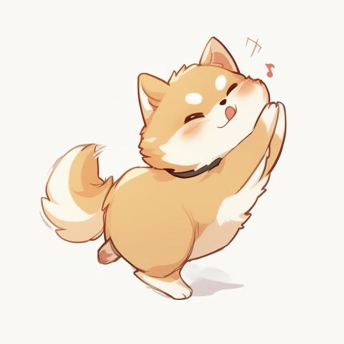 ảnh chó chibi nũng nịu cực dễ thương