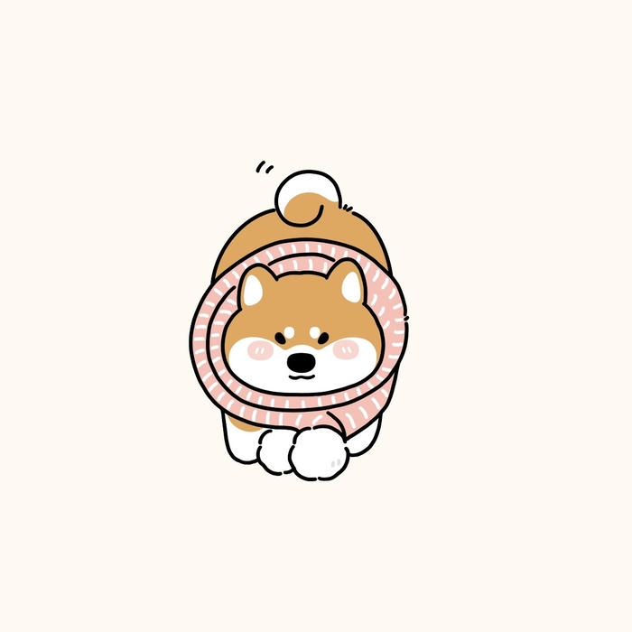 ảnh chó chibi vẫy đuôi thân thiện dễ gần