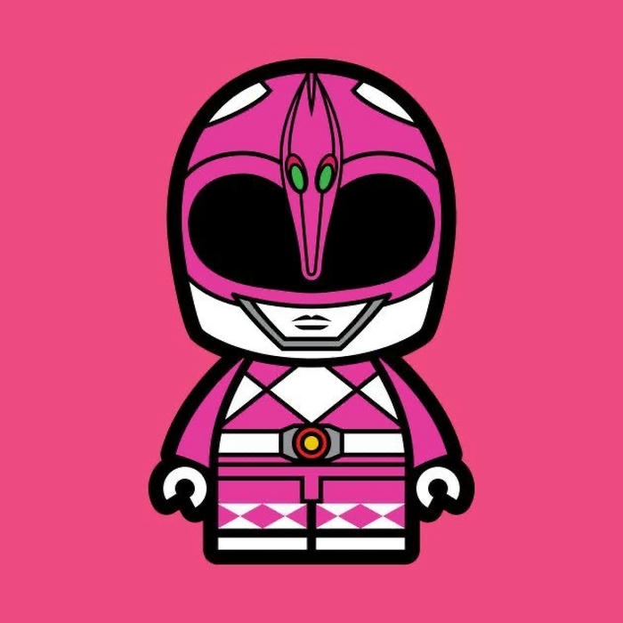 ảnh siêu nhân gao chibi màu hồng thiếu nhi