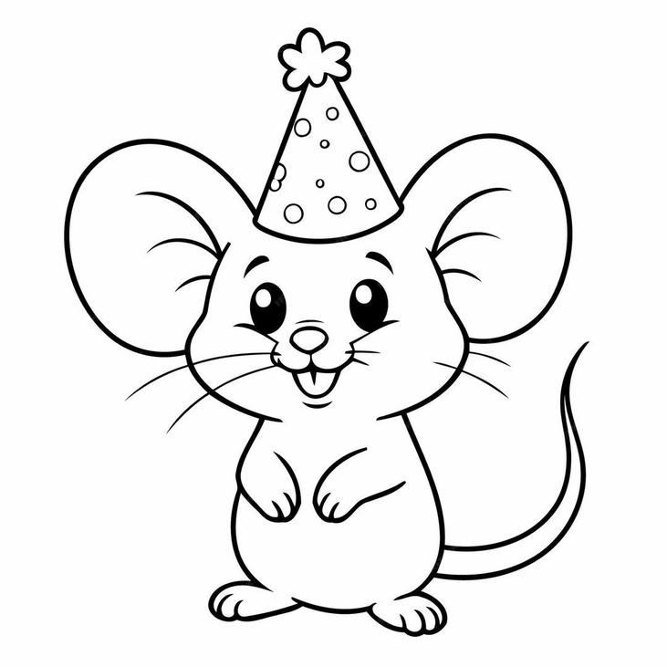 ảnh tranh tô màu chuột đẹp