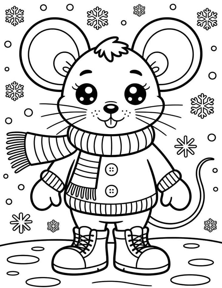 ảnh tranh tô màu chuột đẹp nhất