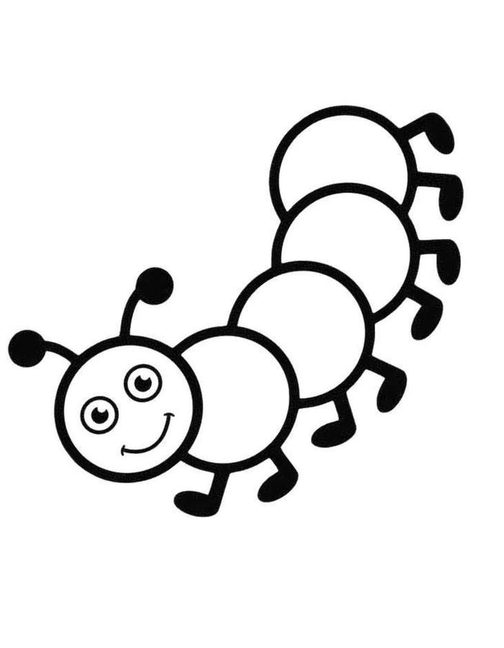 ảnh tranh tô màu con sâu minh họa