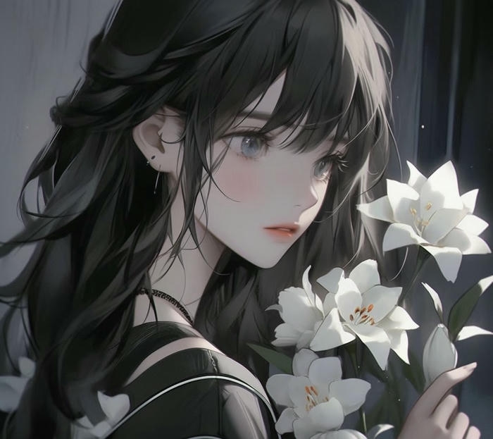 avatar anime nữ ngầu lạnh cô độc