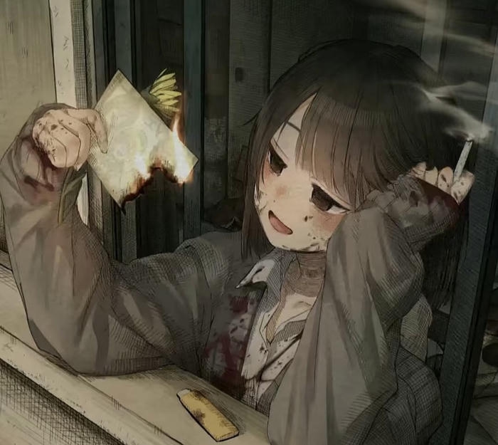 avatar buồn nữ anime lặng lẽ