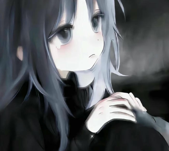 avatar buồn nữ anime lặng nhìn