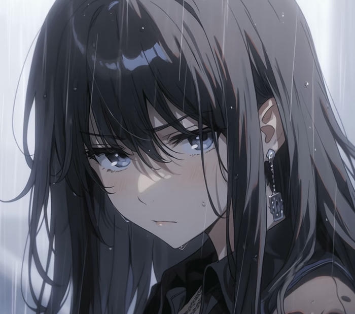 avatar buồn nữ anime lặng tâm