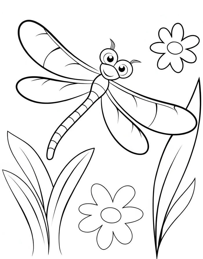 bài tập tô hình chuồn chuồn