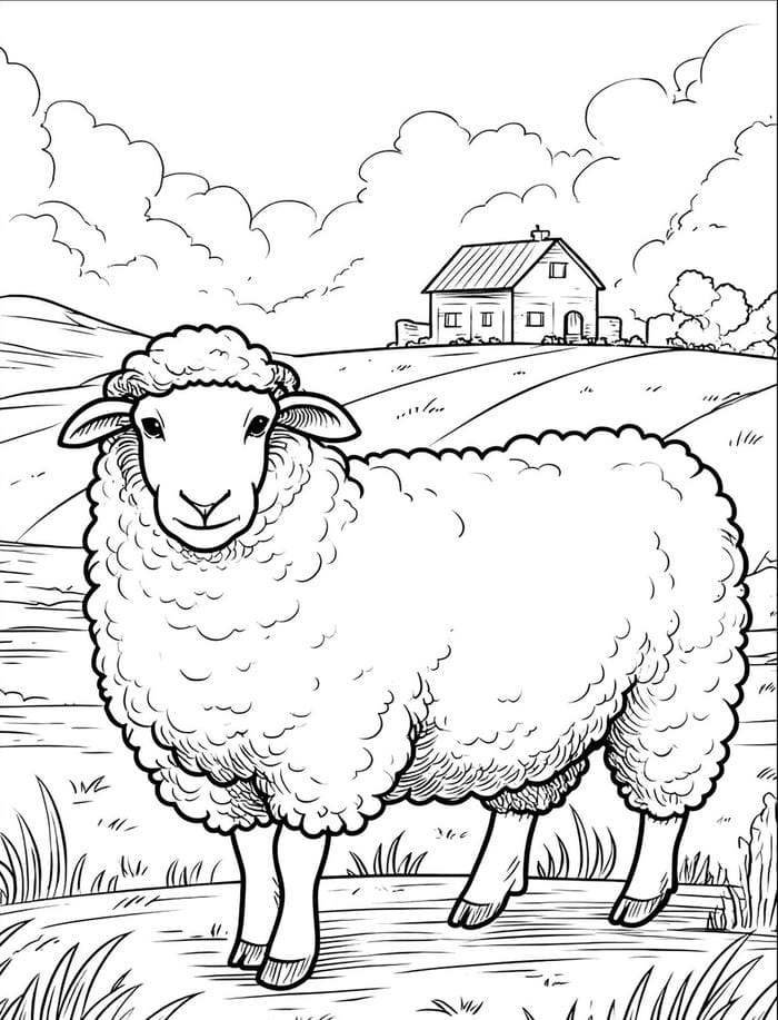 bé vui học cùng tranh tô màu con cừu