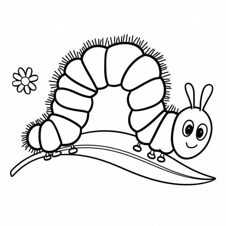 bức tranh tô màu con sâu phổ biến