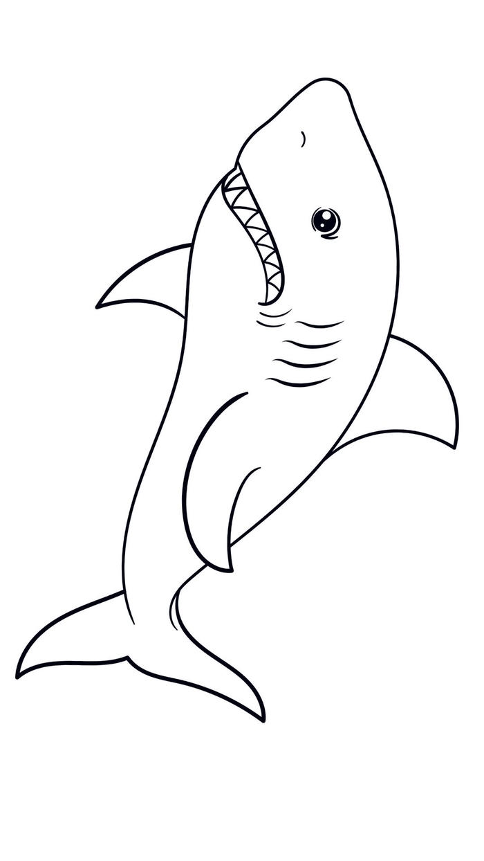 cá mập cho giờ học tô màu