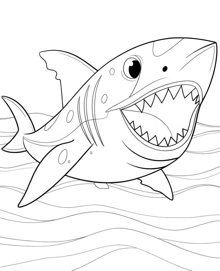 cá mập hoạt hình đơn giản