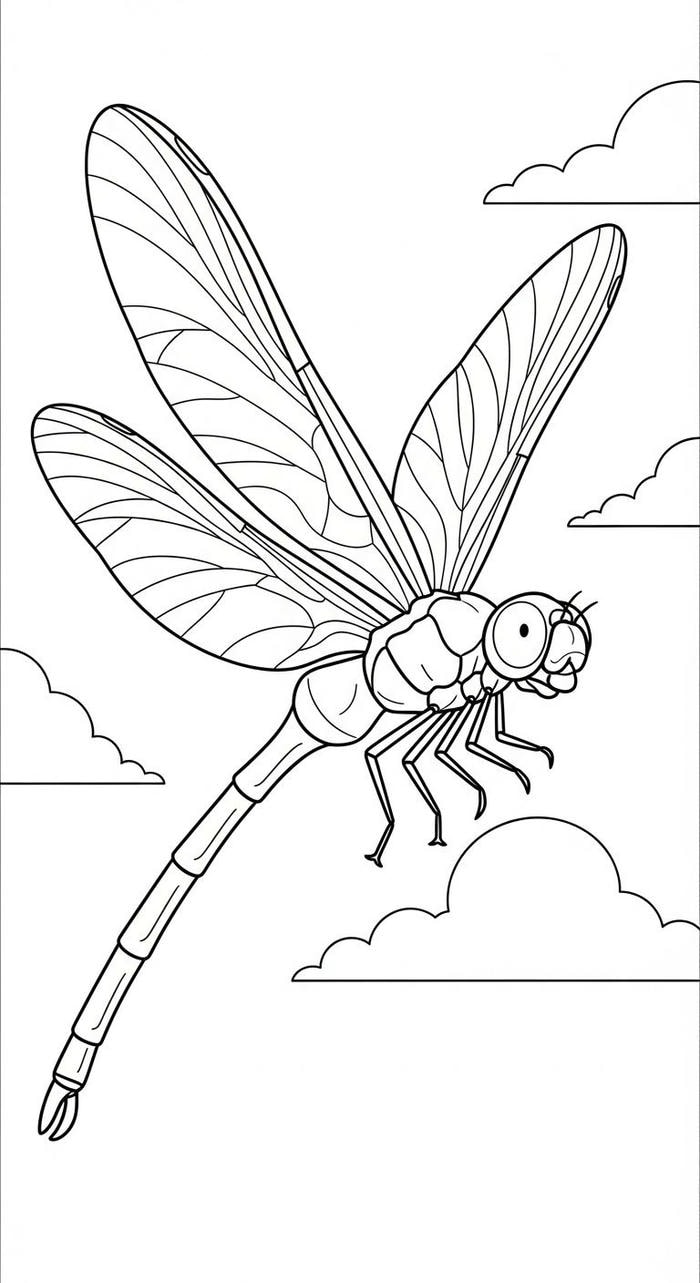 chuồn chuồn nét rõ cho bé