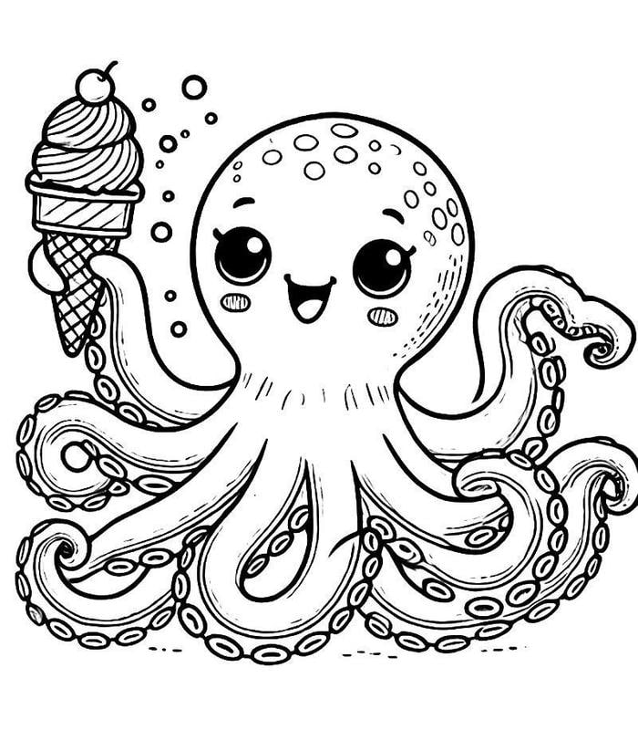 con bạch tuộc dễ thương cho bé