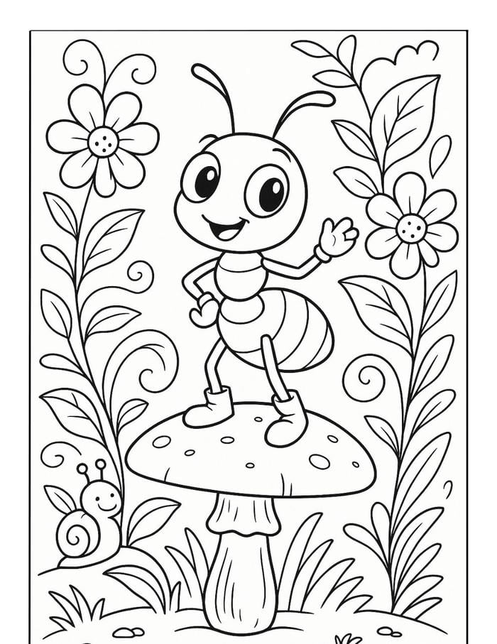 con kiến dễ nhìn cho bé tô