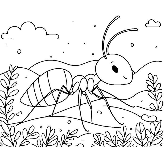 con kiến hình vẽ thiếu nhi