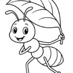 con kiến vui nhộn tranh tô màu