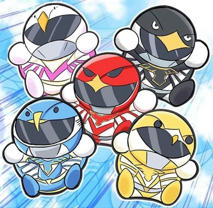 hình ảnh 5 anh em siêu nhân gao chibi