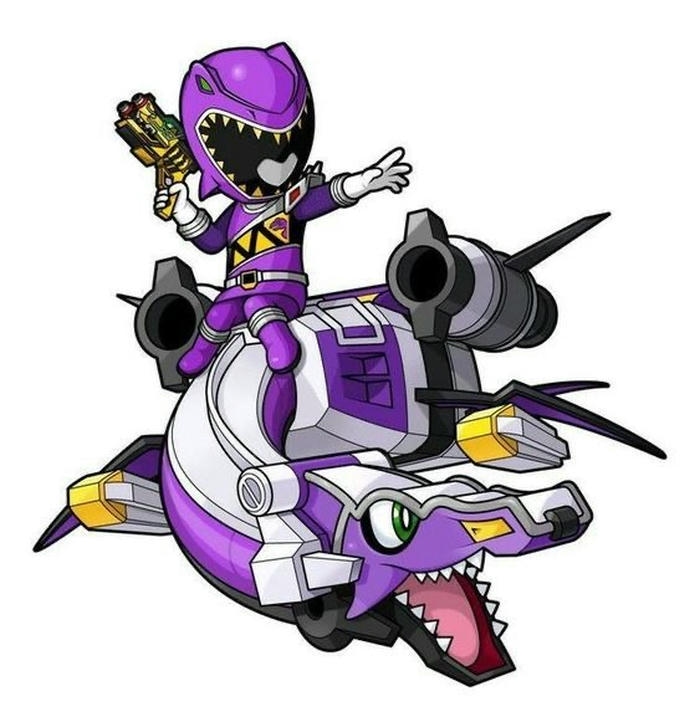 hình ảnh siêu nhân gao tím chibi nghệ thuật