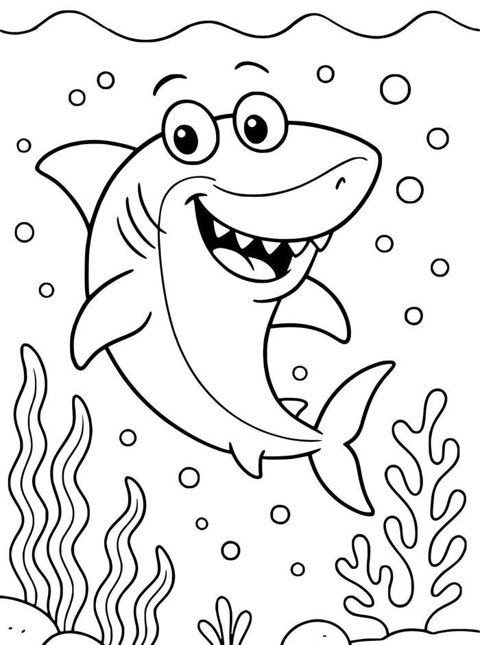 hình cá mập dễ thương cho trẻ