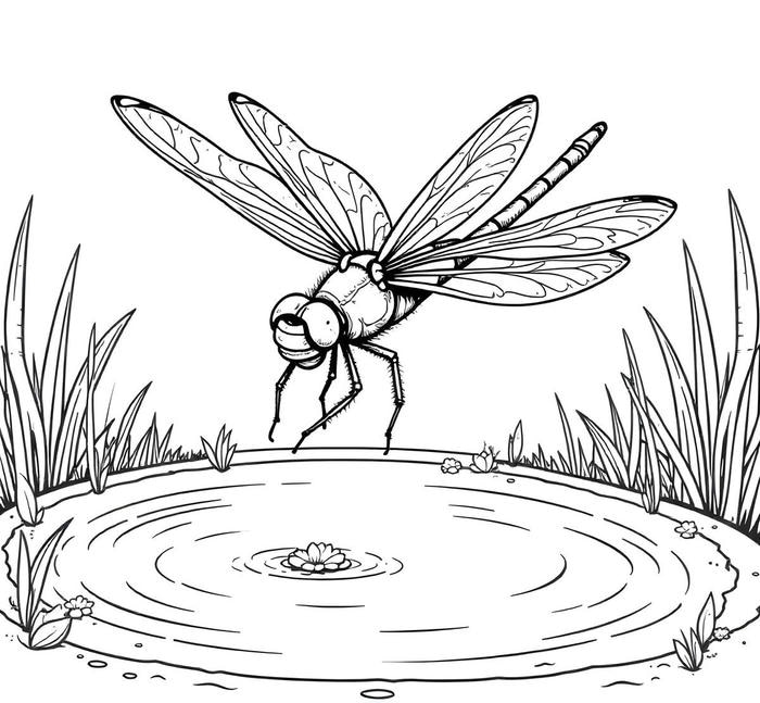 hình chuồn chuồn dùng tập tô