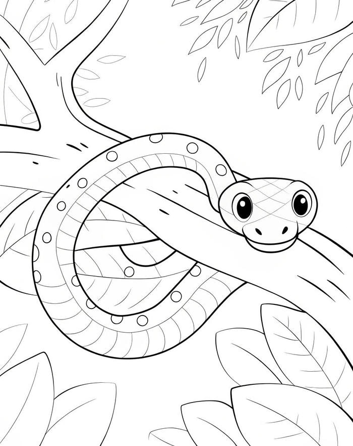 hình con rắn đơn giản cho bé