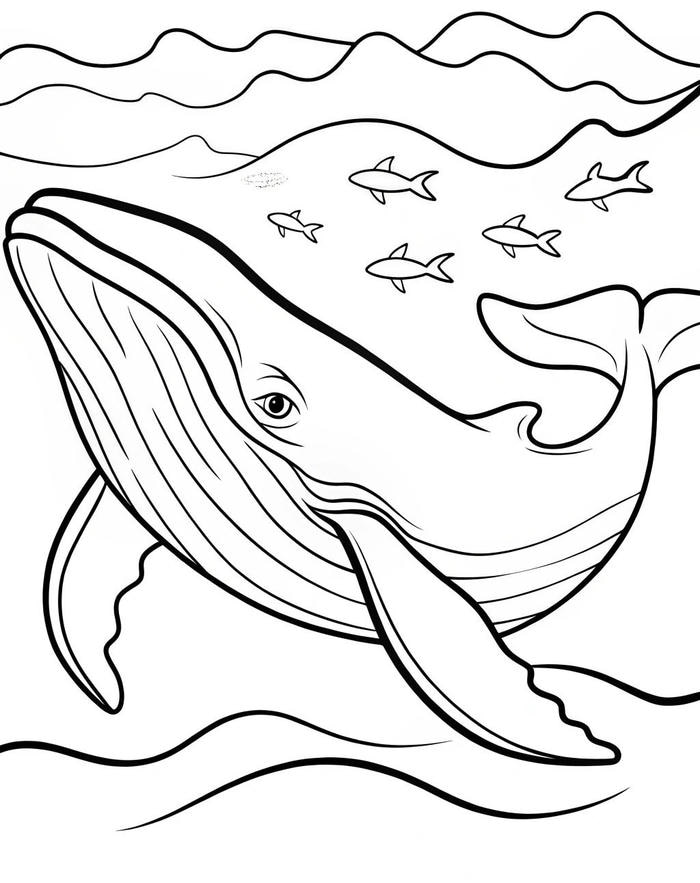 hình tranh tô màu cá mập đẹp mắt