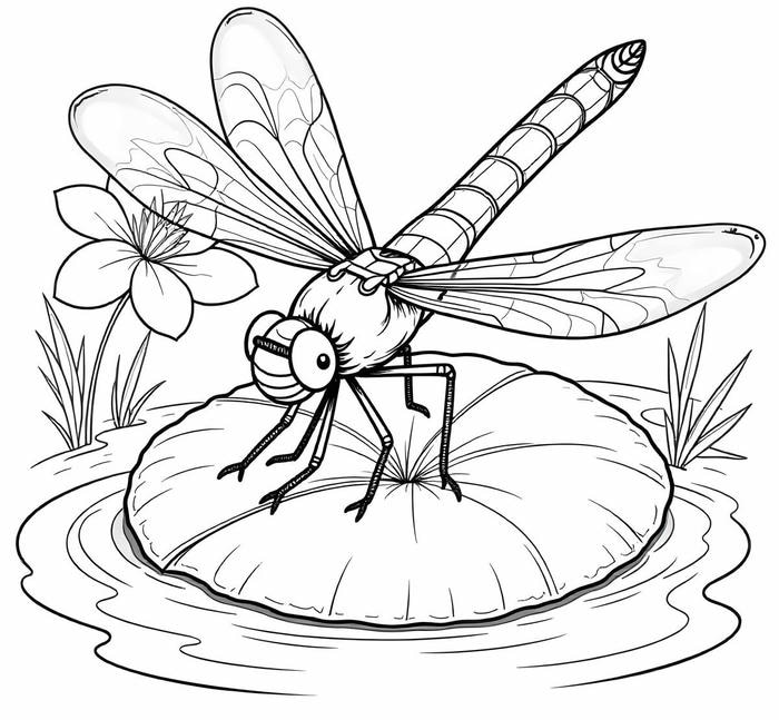 hoạt động học màu với chuồn chuồn