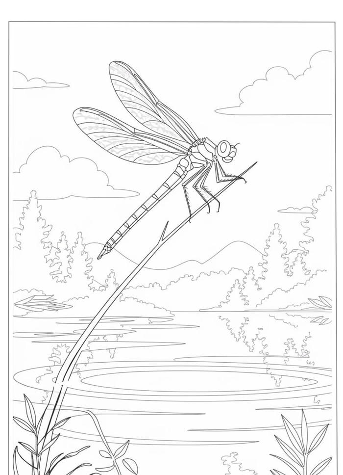 mẫu hình chuồn chuồn đơn giản