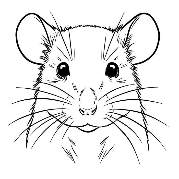 tô màu chuột cho bé tập tô