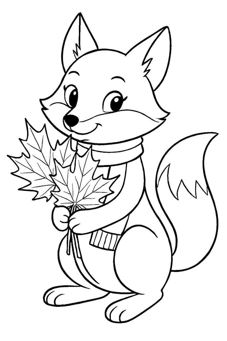 tô màu con cáo dành cho bé